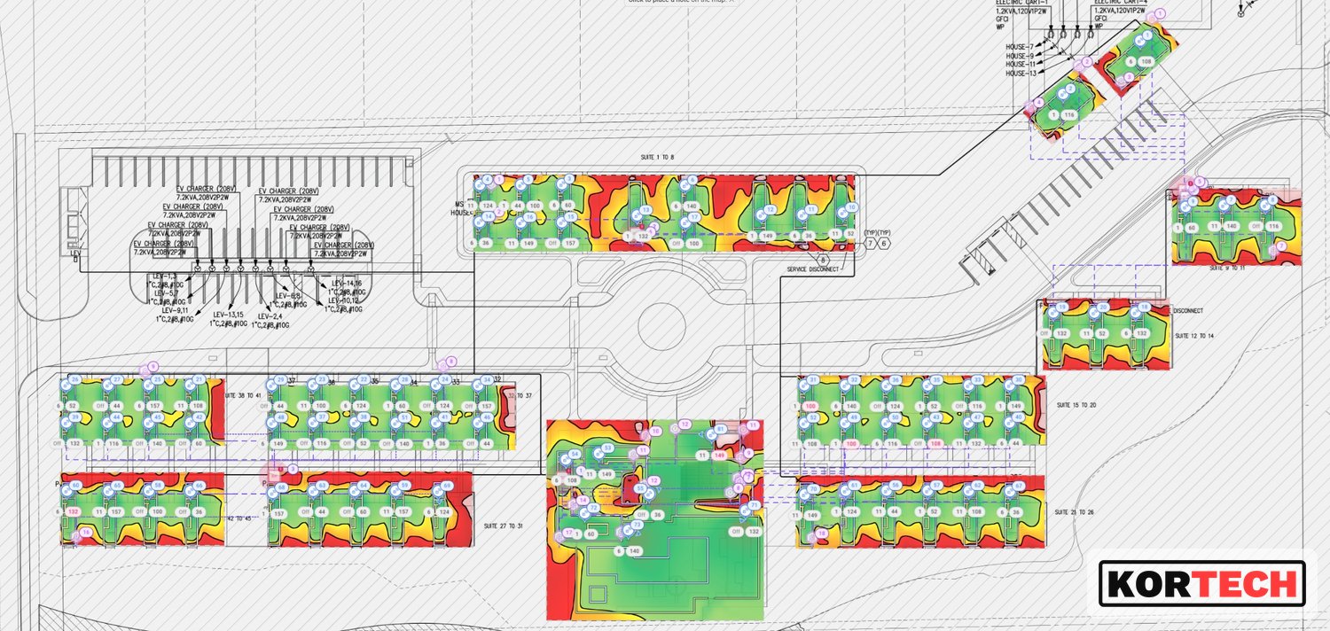 Predictive Wi-Fi coverage plan across a multi-building property