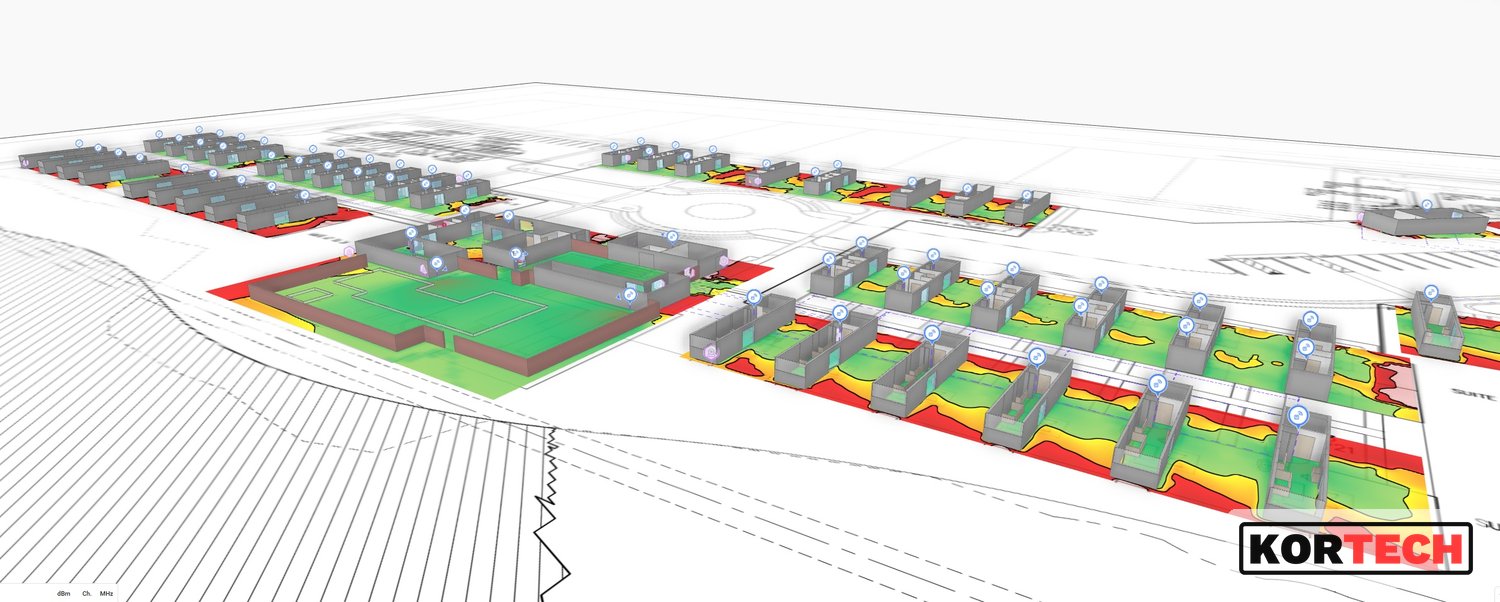 3D predictive Wi-Fi coverage model of a property